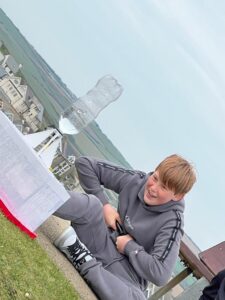 Oscar with Water Rocket - Excited Face